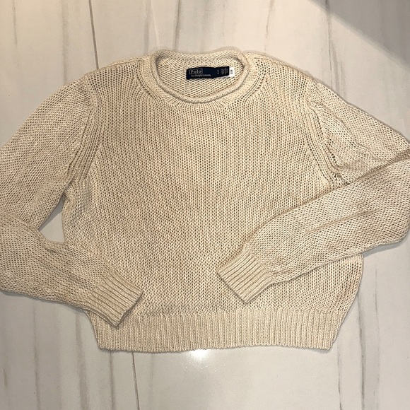 Polo by Ralph Lauren Women's Knit Sweater Cream Beige Small - Picture 2 of 2